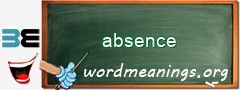 WordMeaning blackboard for absence